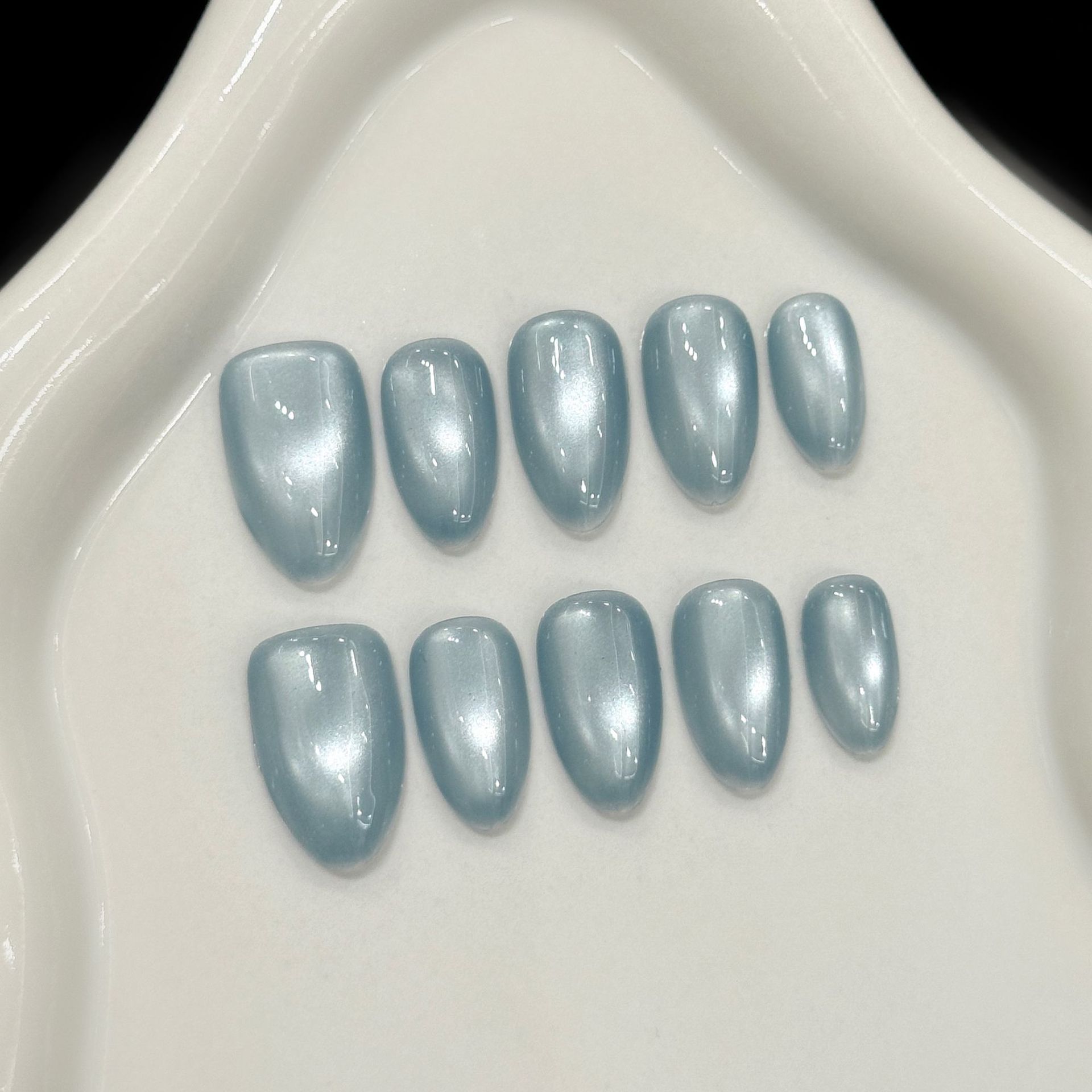 Nail Art French - 10 Uñas Postizas Francesas Cortas en