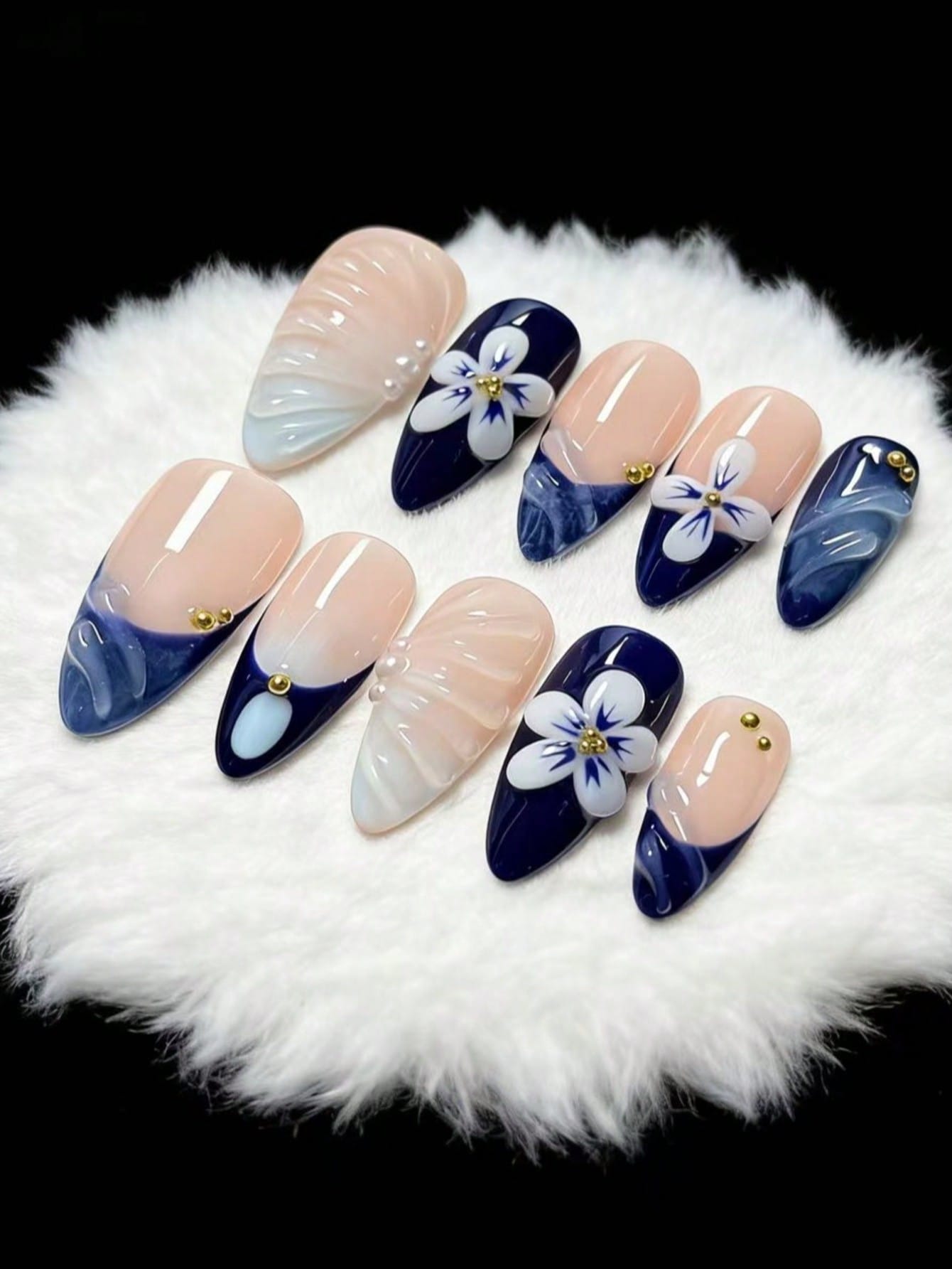 Nail Art French - Juego de 10 piezas de decoración