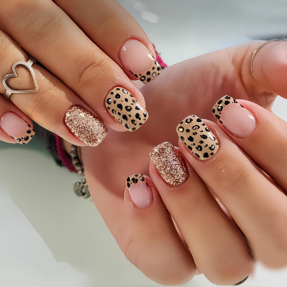 Nail Art Gliter - Uñas postizas largas y cortas para