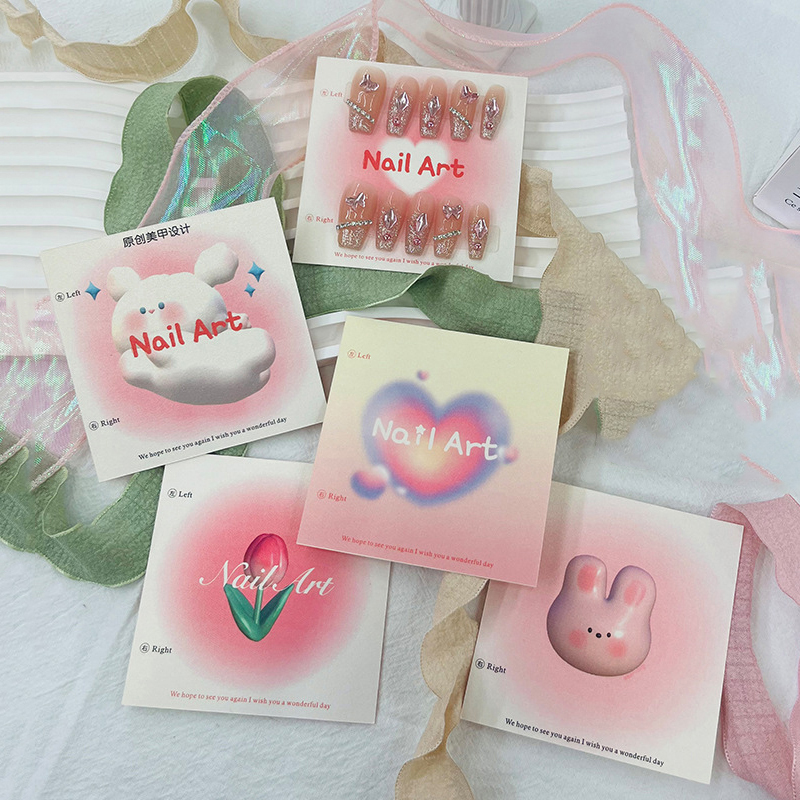 Nail Art Viral - 50 Uds 6,5x6,5 cm 8x8cm tarjetas