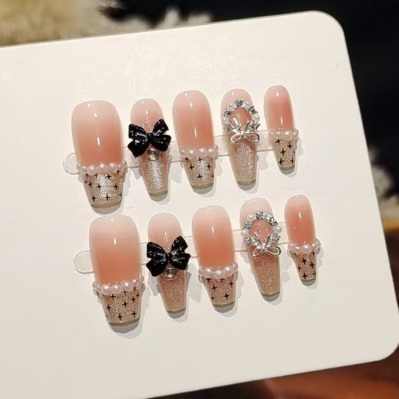 Nail Art French - 10 Uds. Uñas Postizas de Lujo