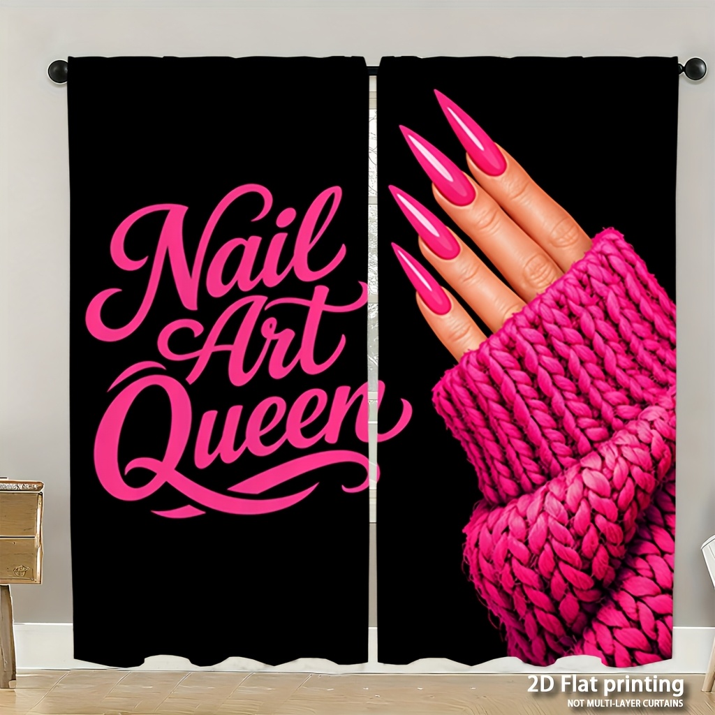 Nail Art Queen - Cortinas Nail Art Queen con estampado