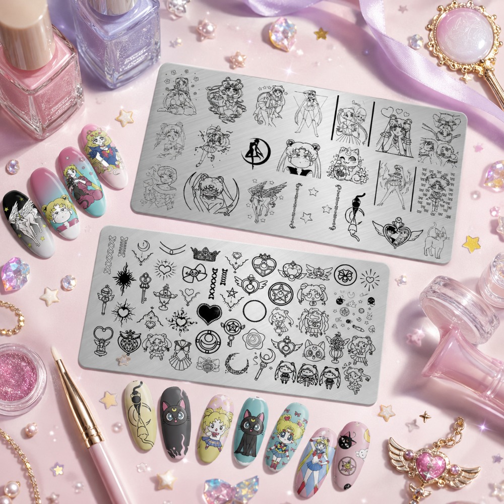 Placa de Estampado de Uñas con - Nail Art Maroon reseña y precio
