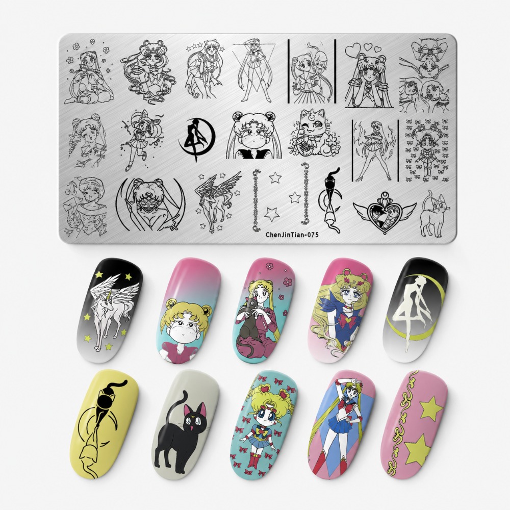 Placa de Estampado de Uñas con - Nail Art Maroon reseña y precio