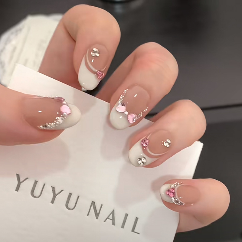 10 Uds. De manicura blanca, fr - Nail Art Oval reseña y precio