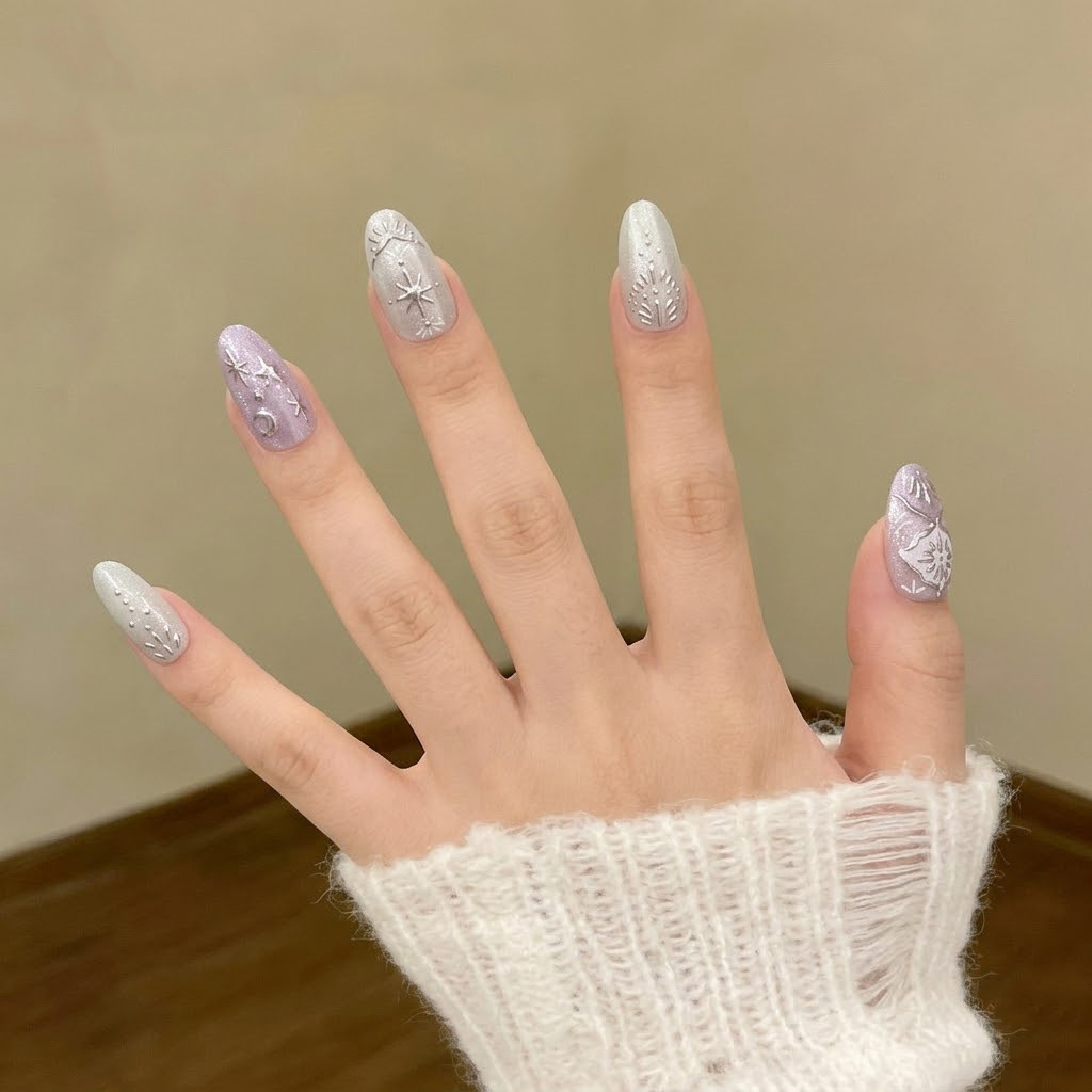 10 Uñas Postizas Barrocas con  - Nail Art Maroon reseña y precio