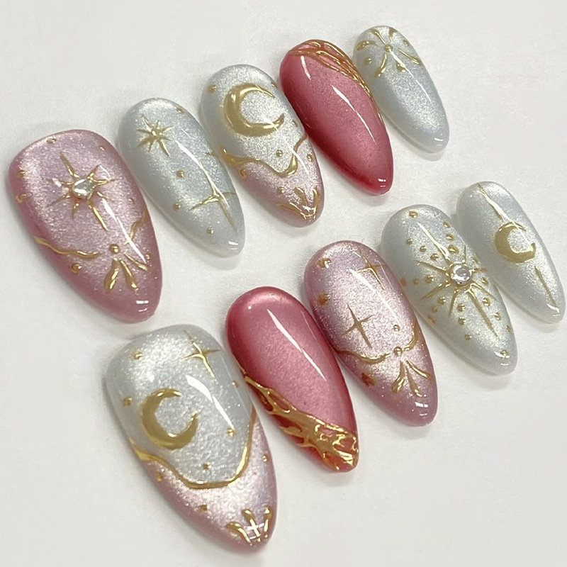 24 Uñas Postizas Adornadas con - Nail Art Gliter reseña y precio