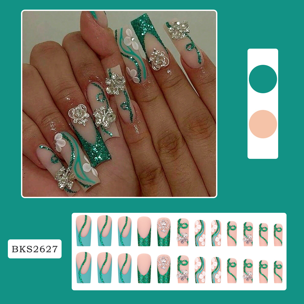 Uñas postizas de bailarina con - Nail Art Gliter reseña y precio