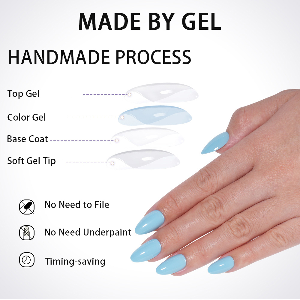 VITAGWX 32 Uñas Postizas Adhes - Nail Art Gliter reseña y precio