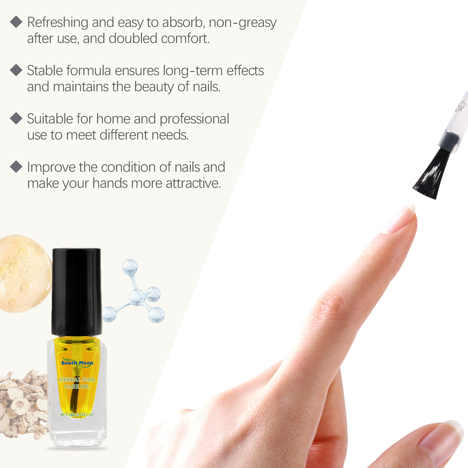 Aceite Herbal para Uñas South  - Nail Art Maroon reseña y precio