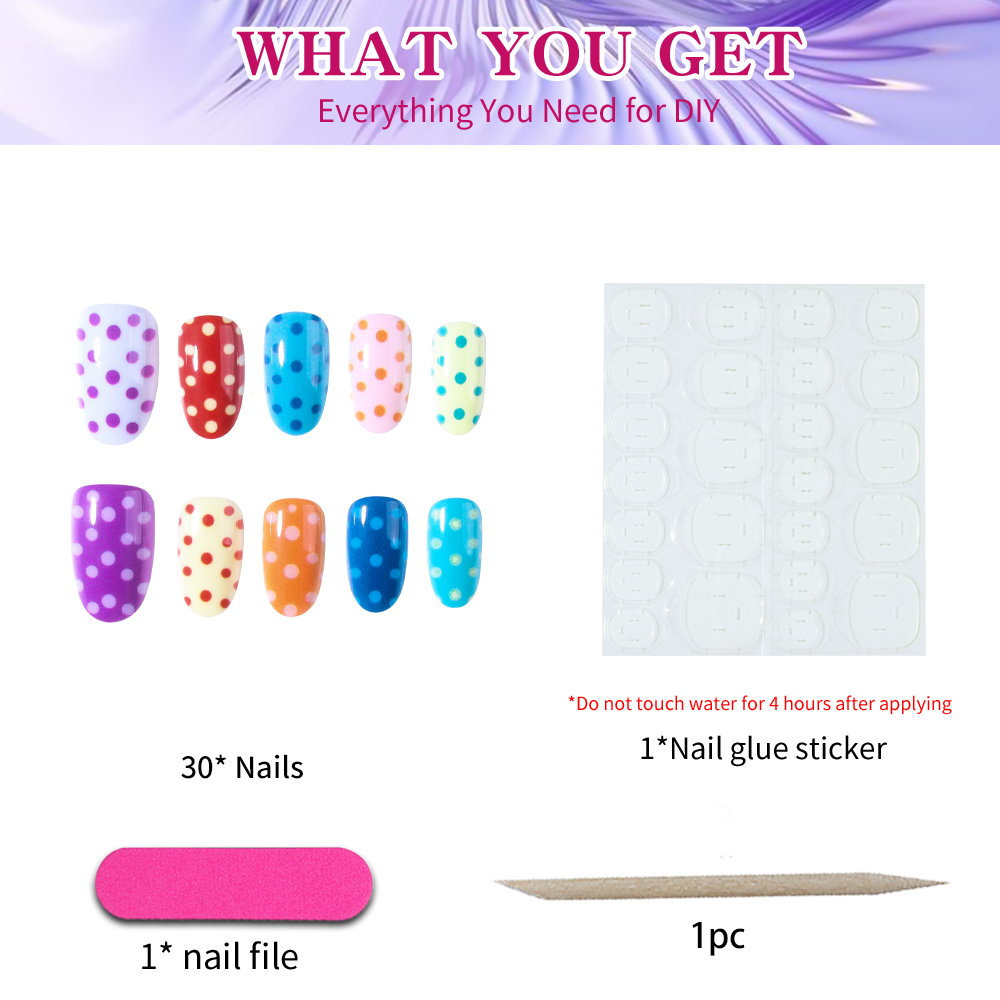 24 piezas/set de uñas postizas - Nail Art Oval reseña y precio