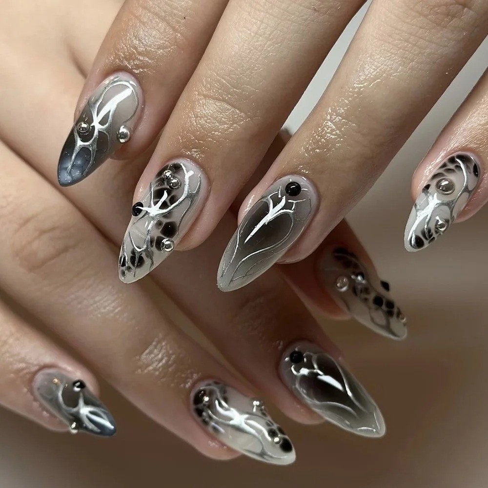 24 Uñas Postizas Dulces con Di - Nail Art Aesthetic reseña y precio