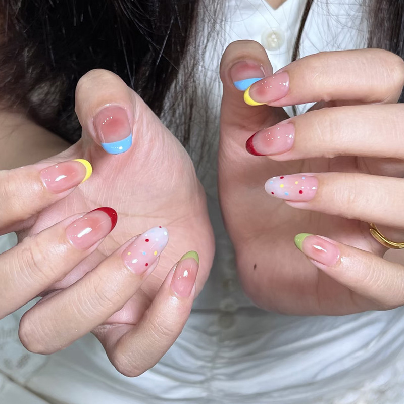 Juego de 24 Uñas Postizas Alme - Nail Art French reseña y precio