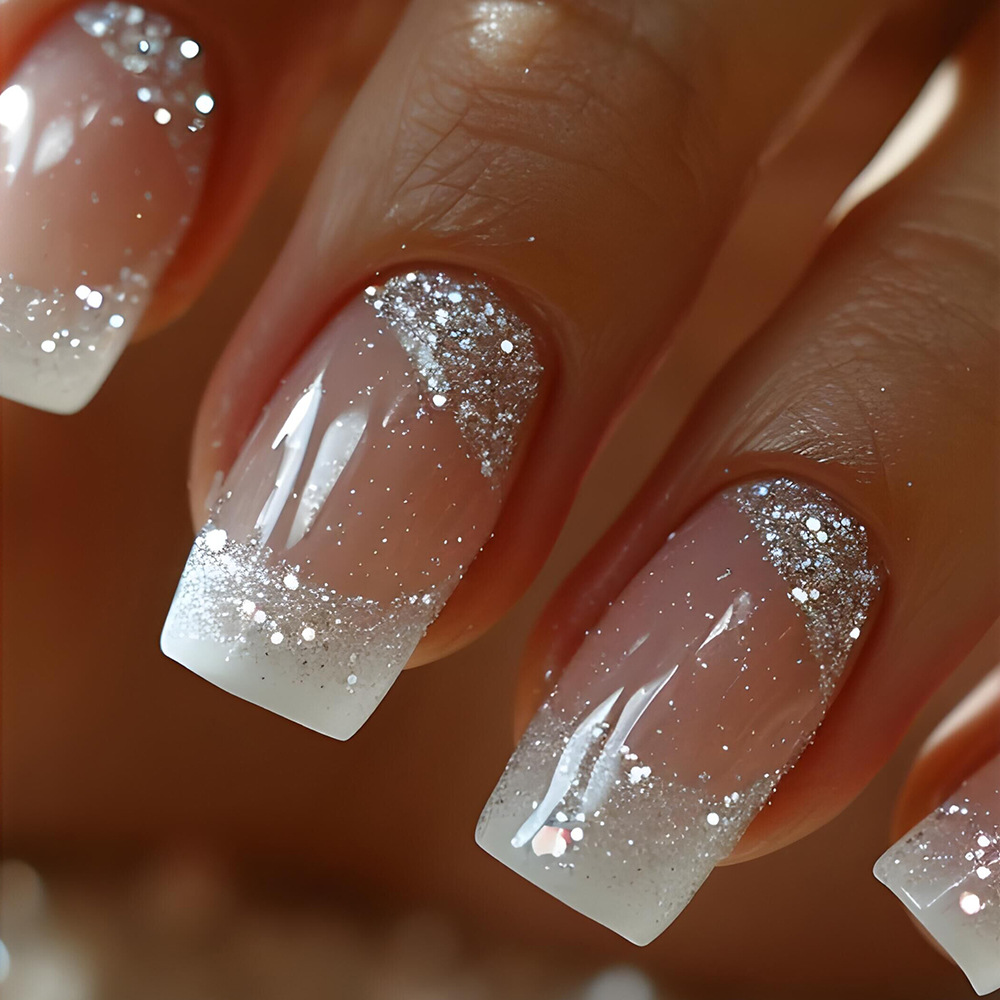 24 piezas/set de uñas postizas - Nail Art Gliter reseña y precio