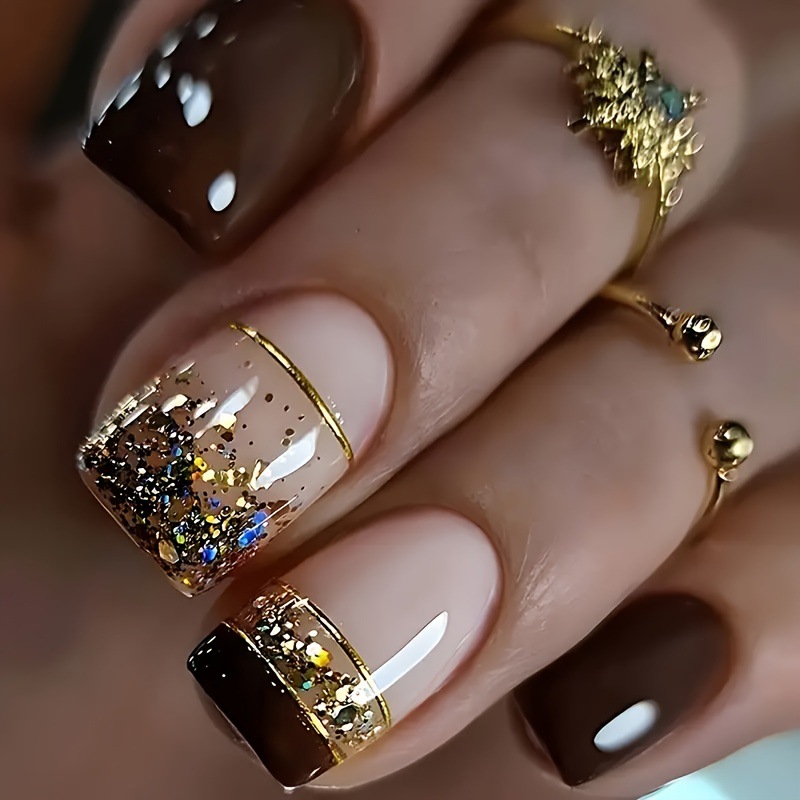 Uñas postizas cuadradas cortas - Nail Art Gliter reseña y precio