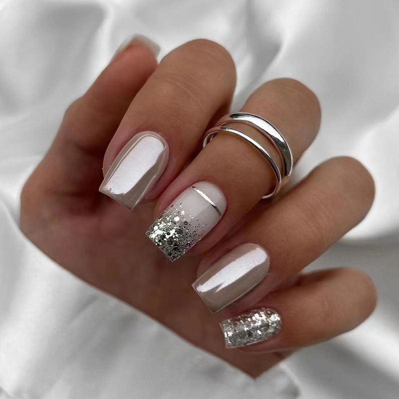 Uñas postizas cuadradas cortas - Nail Art Gliter reseña y precio