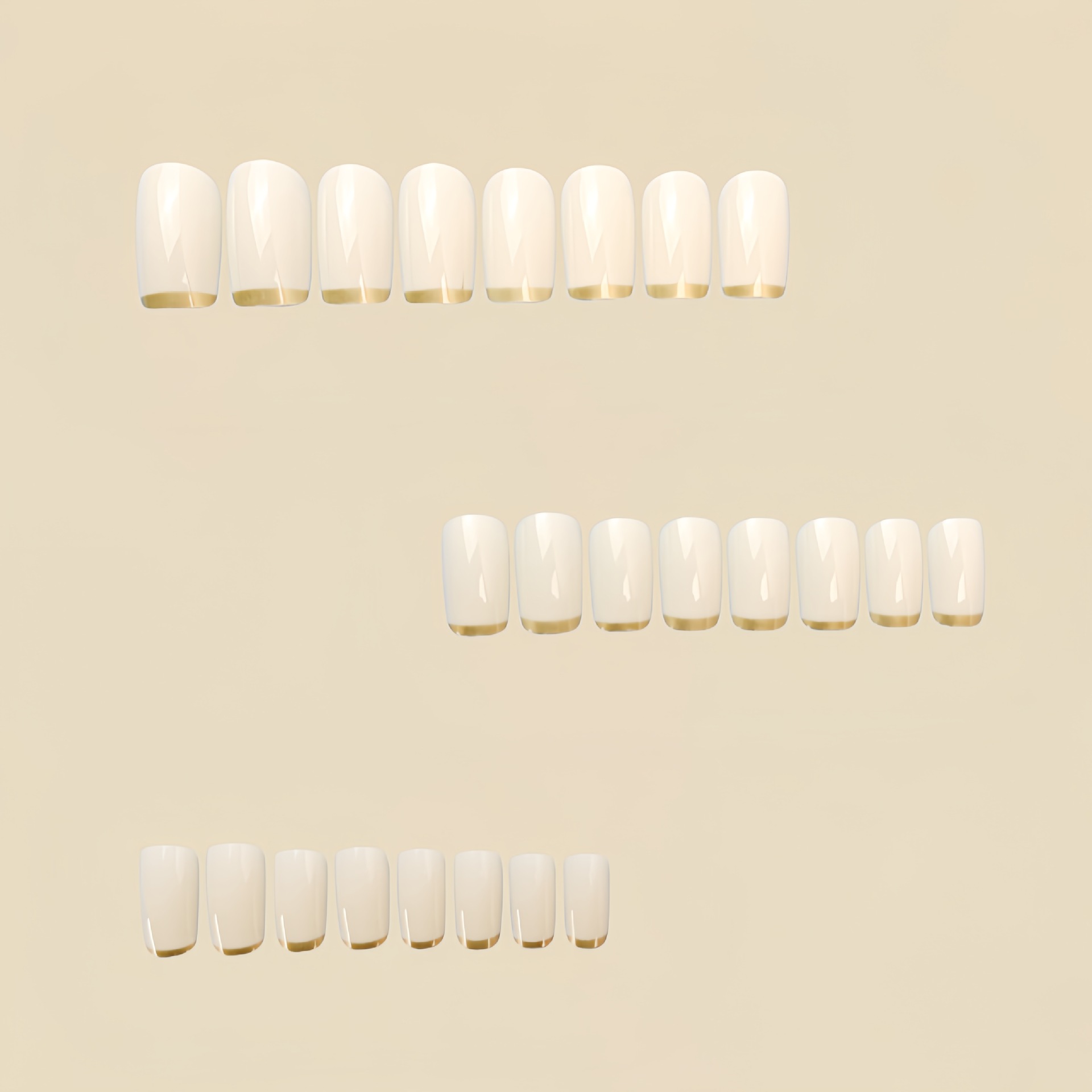 Uñas postizas medianas para mu - Nail Art French reseña y precio
