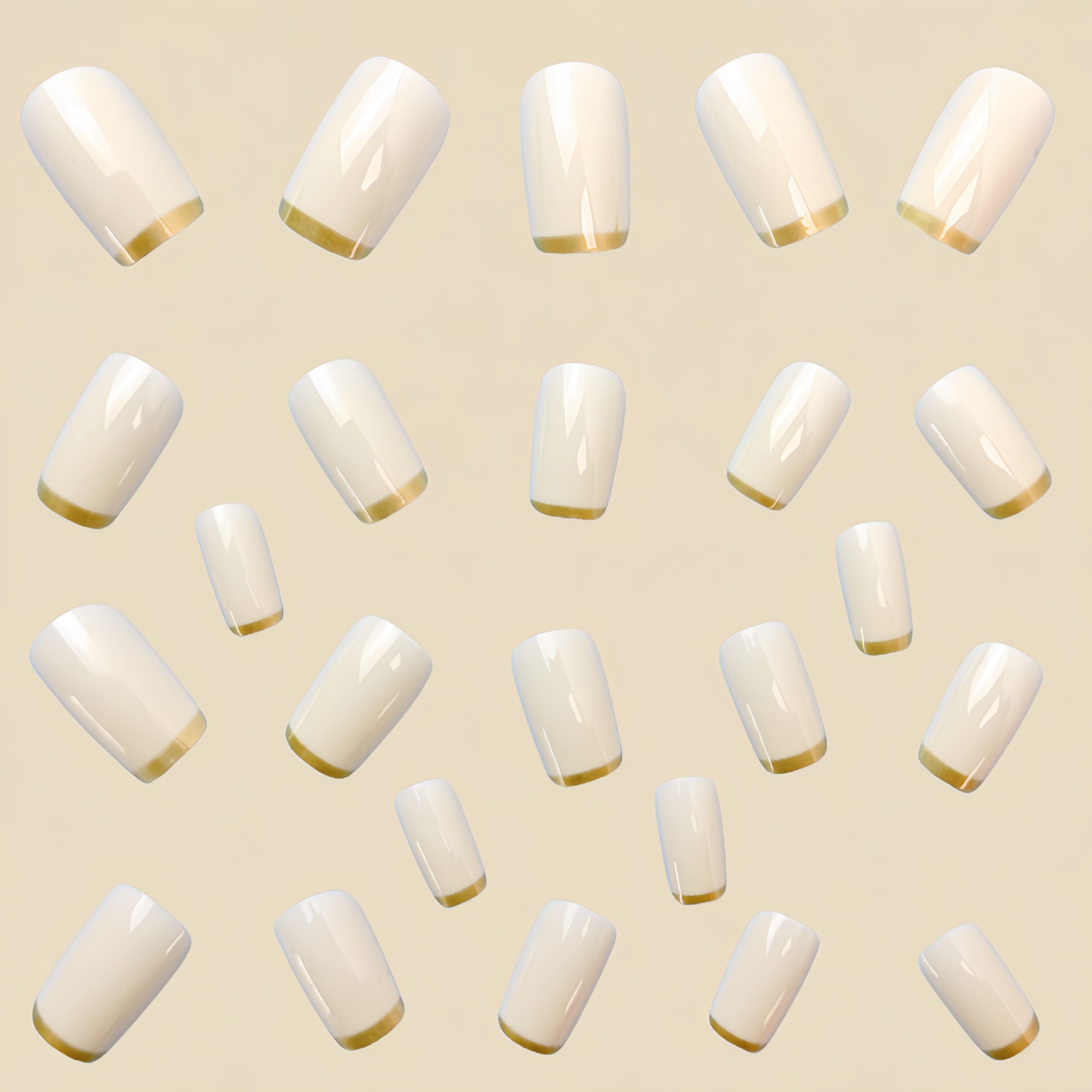 Uñas postizas medianas para mu - Nail Art French reseña y precio