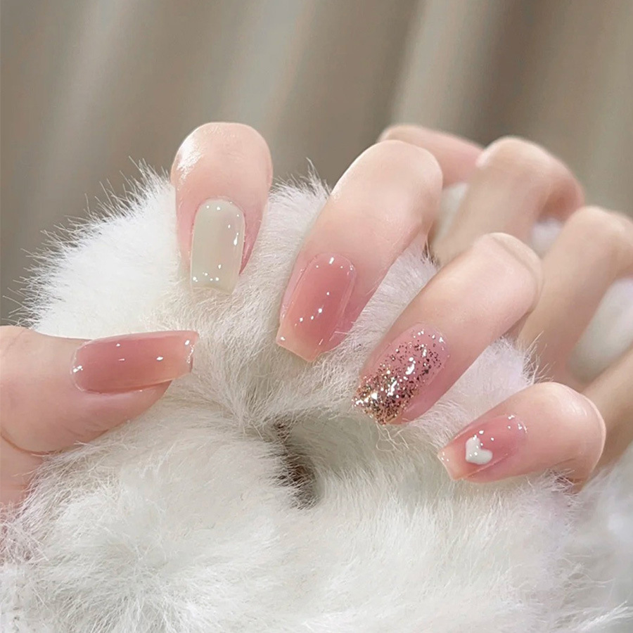 24 unids/set de uñas postizas  - Nail Art Gliter reseña y precio