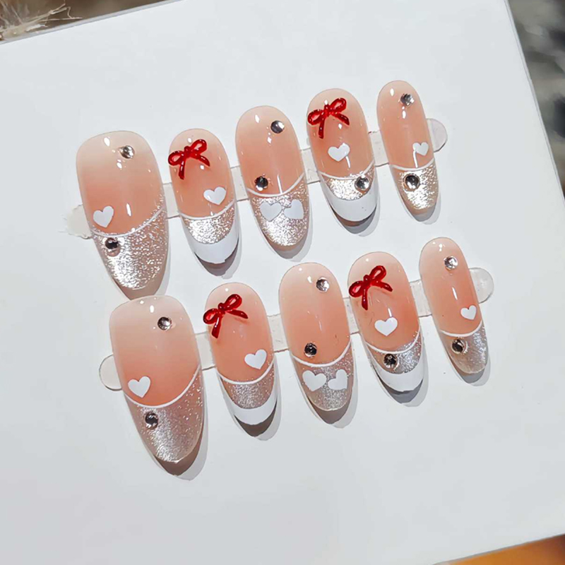 10 Uds. Uñas Postizas de Lujo  - Nail Art French reseña y precio