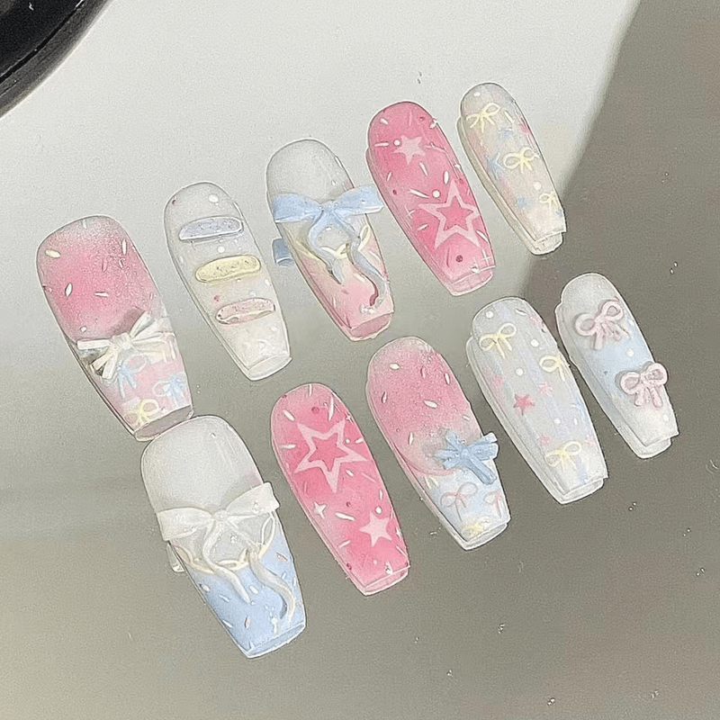 10 Uds. Uñas Postizas Francesa - Nail Art French reseña y precio