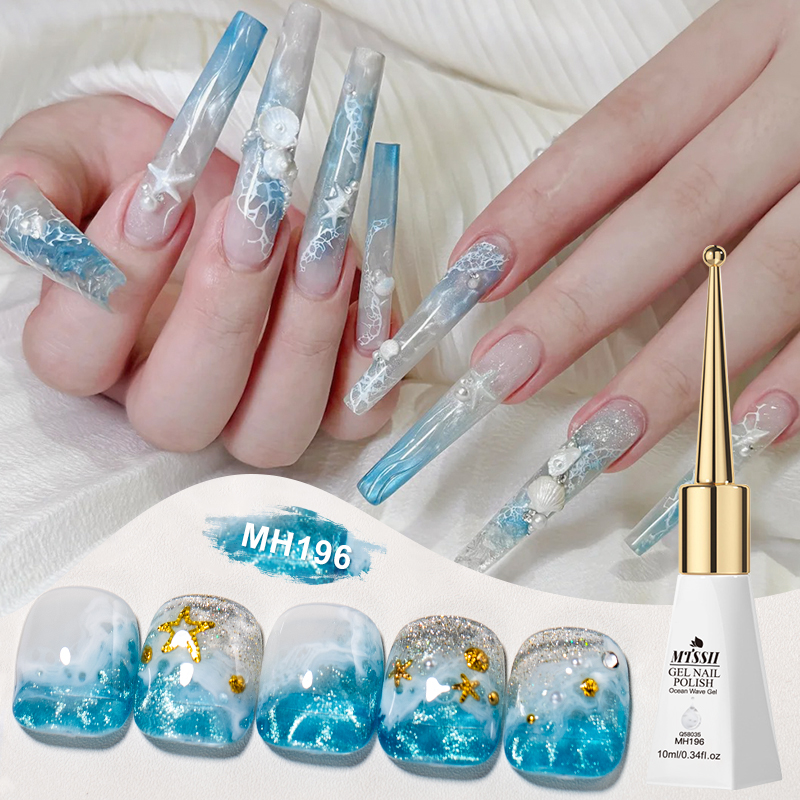 Gel de Uñas Blanco Efecto Olas - Nail Art One Stroke reseña y precio