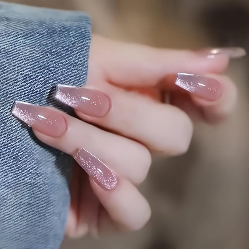 24 Uñas Postizas Largas con Di - Nail Art Gliter reseña y precio