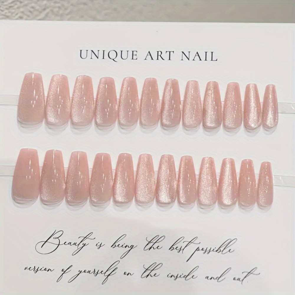 24 Uñas Postizas Largas con Di - Nail Art Gliter reseña y precio