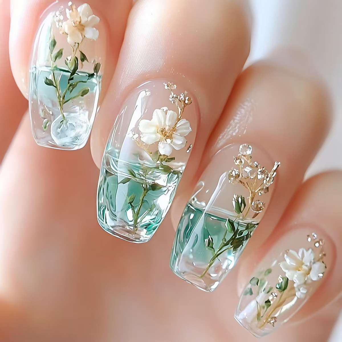 Uñas postizas medianas para mu - Nail Art Aesthetic reseña y precio