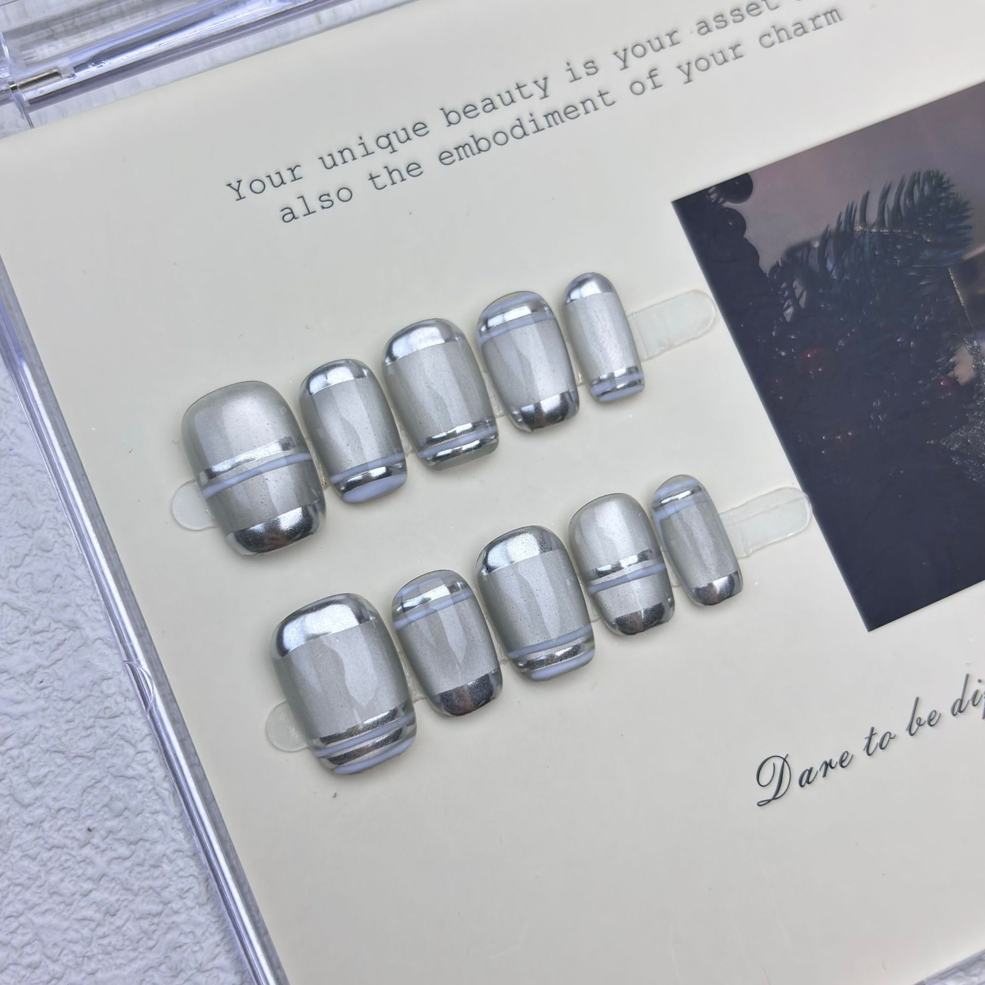 10 Uñas Postizas Aurora Chrome - Nail Art Gliter reseña y precio