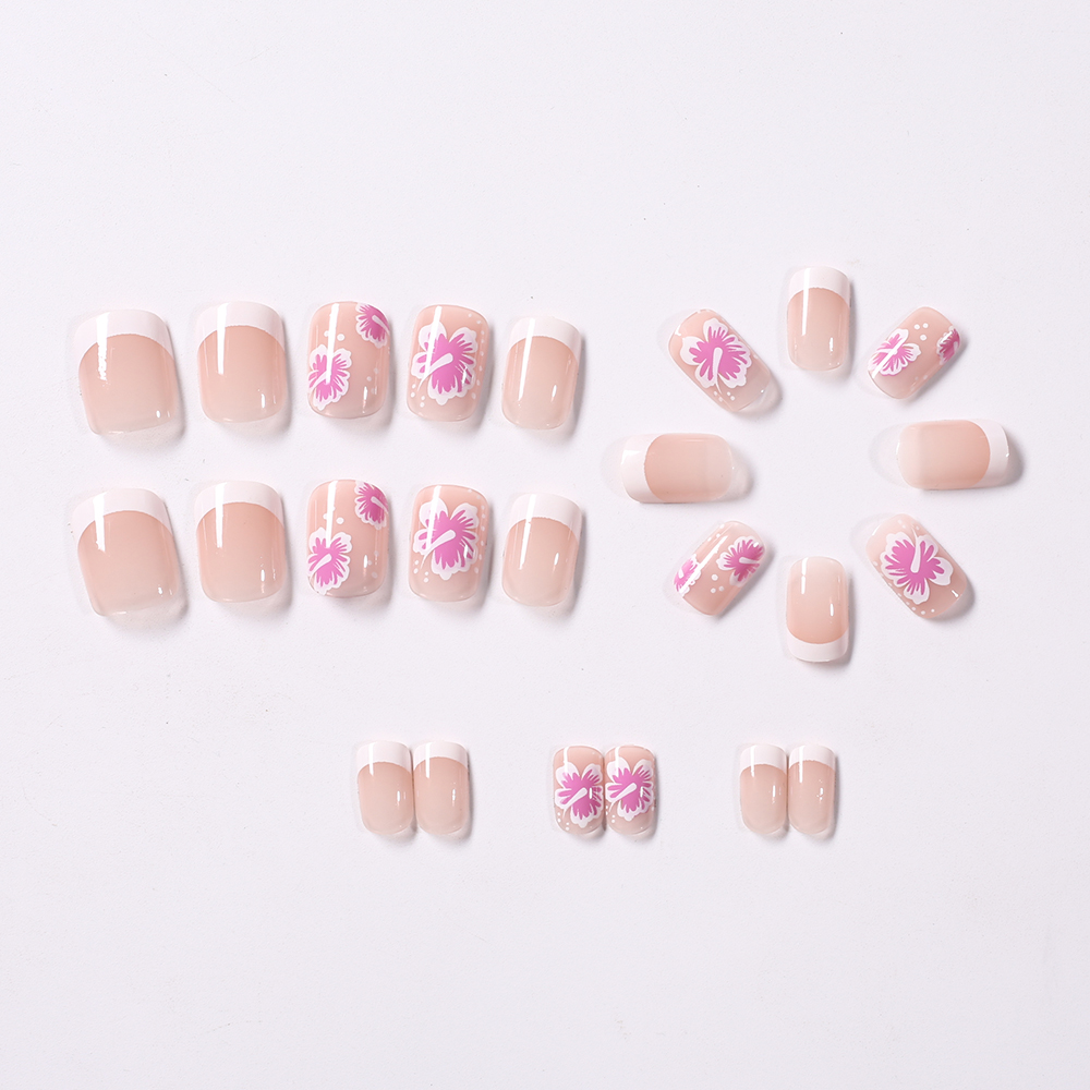 24 Uds uñas postizas de flores - Nail Art Aesthetic reseña y precio