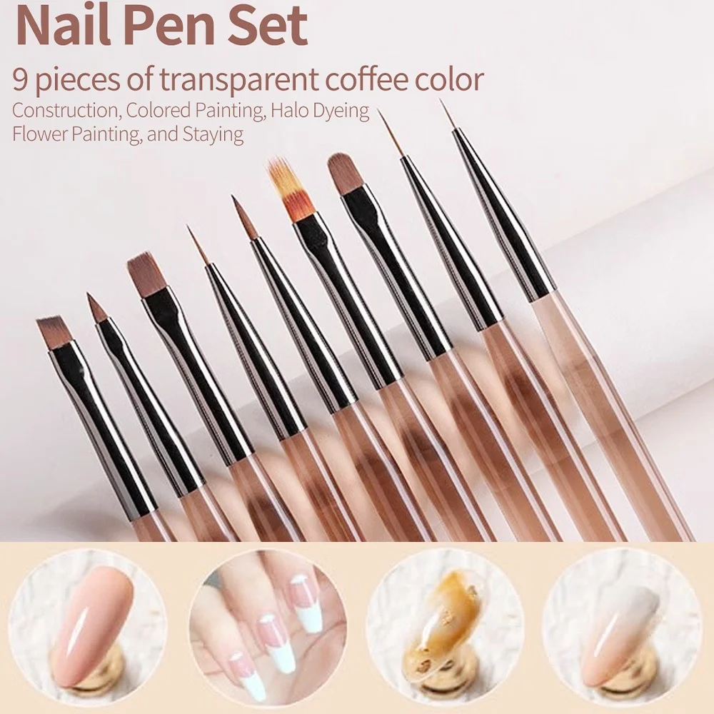 9 Uds. Pincel para uñas para d - Nail Art Viral reseña y precio