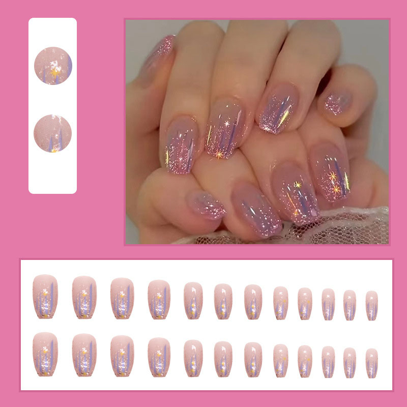 Uñas postizas cortas para muje - Nail Art Gliter reseña y precio