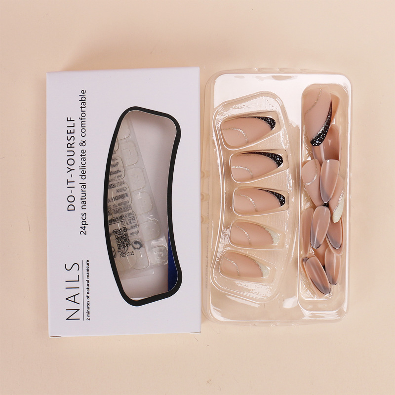 24 piezas de uñas postizas de  - Nail Art French reseña y precio
