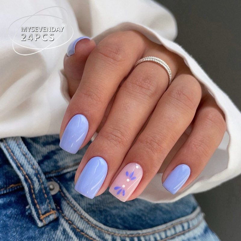 24 piezas de uñas postizas de  - Nail Art French reseña y precio
