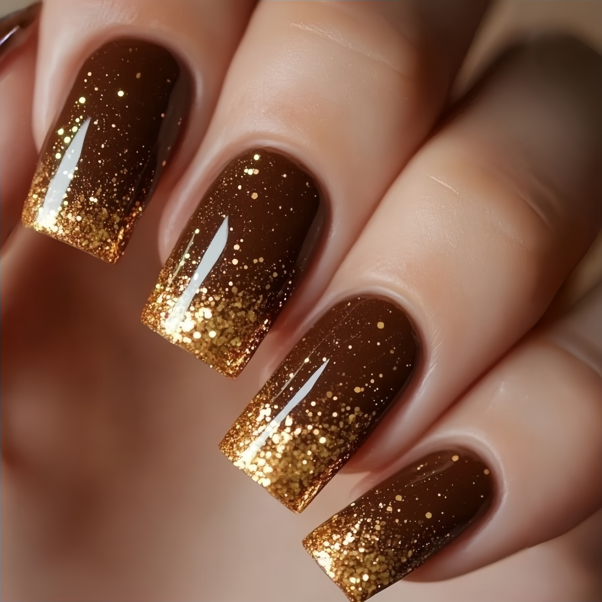 Uñas postizas medianas cortas, - Nail Art Gliter reseña y precio
