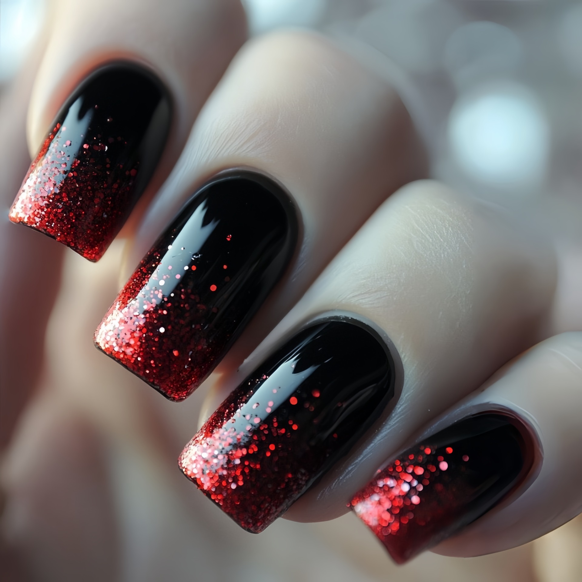 Uñas postizas medianas cortas, - Nail Art Gliter reseña y precio