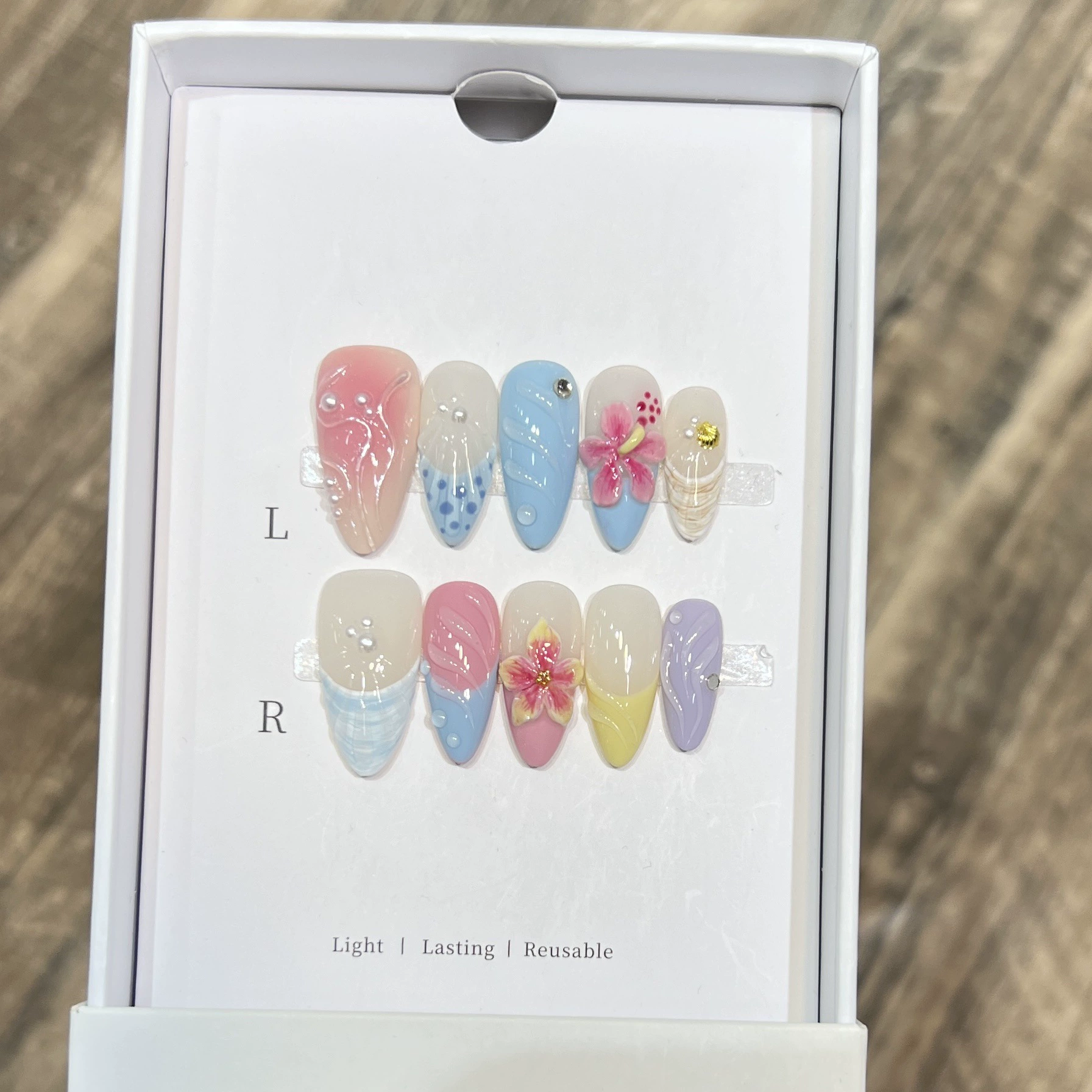 10 Uñas Postizas de Color Nude - Nail Art Aesthetic reseña y precio