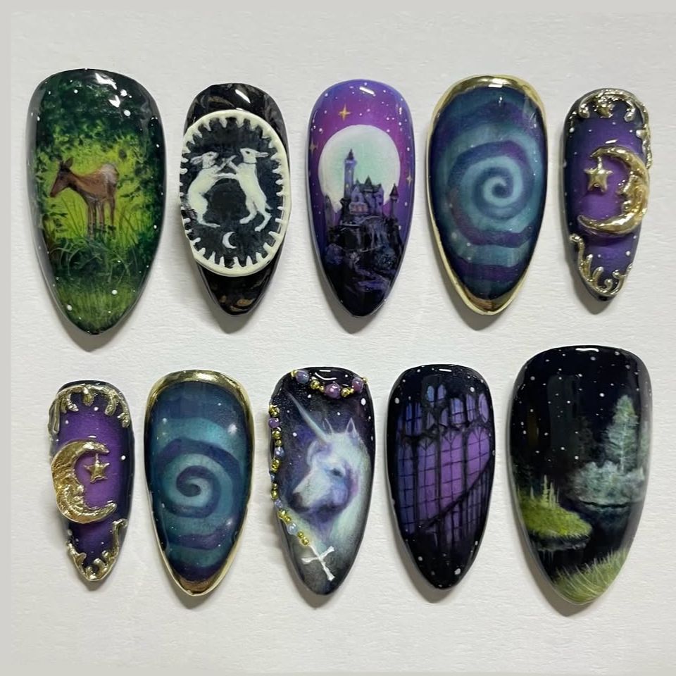 24 Uds. De uñas postizas de ca - Nail Art Maroon reseña y precio