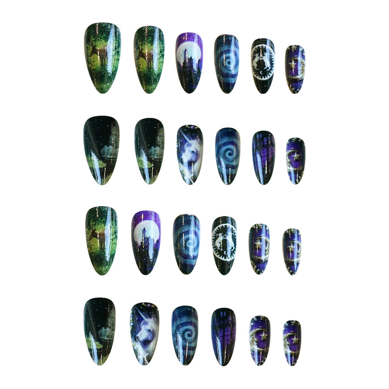 24 Uds. De uñas postizas de ca - Nail Art Maroon reseña y precio
